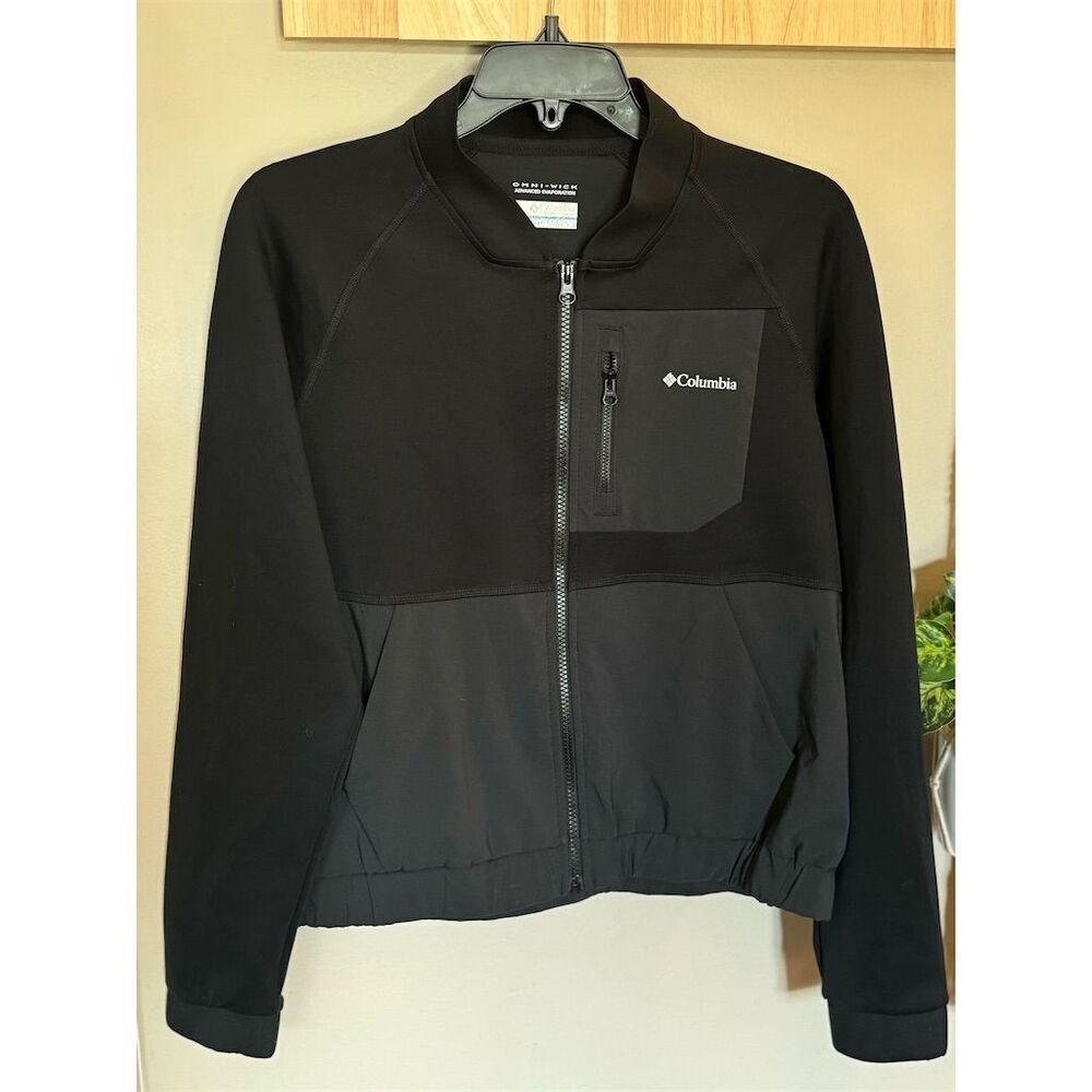 Columbia‎ Women's M Black Omni-Wick Full Zip Jacket Casual Travel